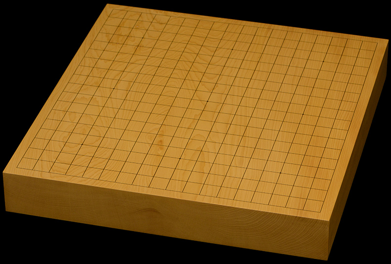 本榧卓上碁盤　2寸（一枚板・木裏）