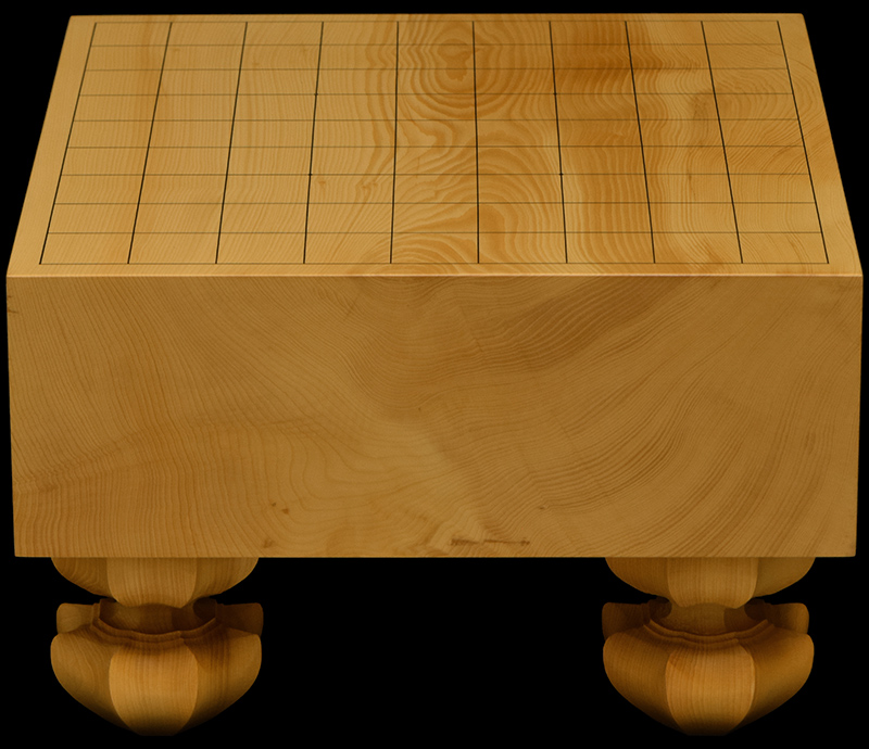 全高264重量約105ｋｇ日本産脚付き本榧囲碁盤4.8寸　木表